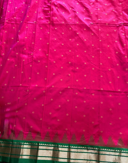 Red pure silk Paithani