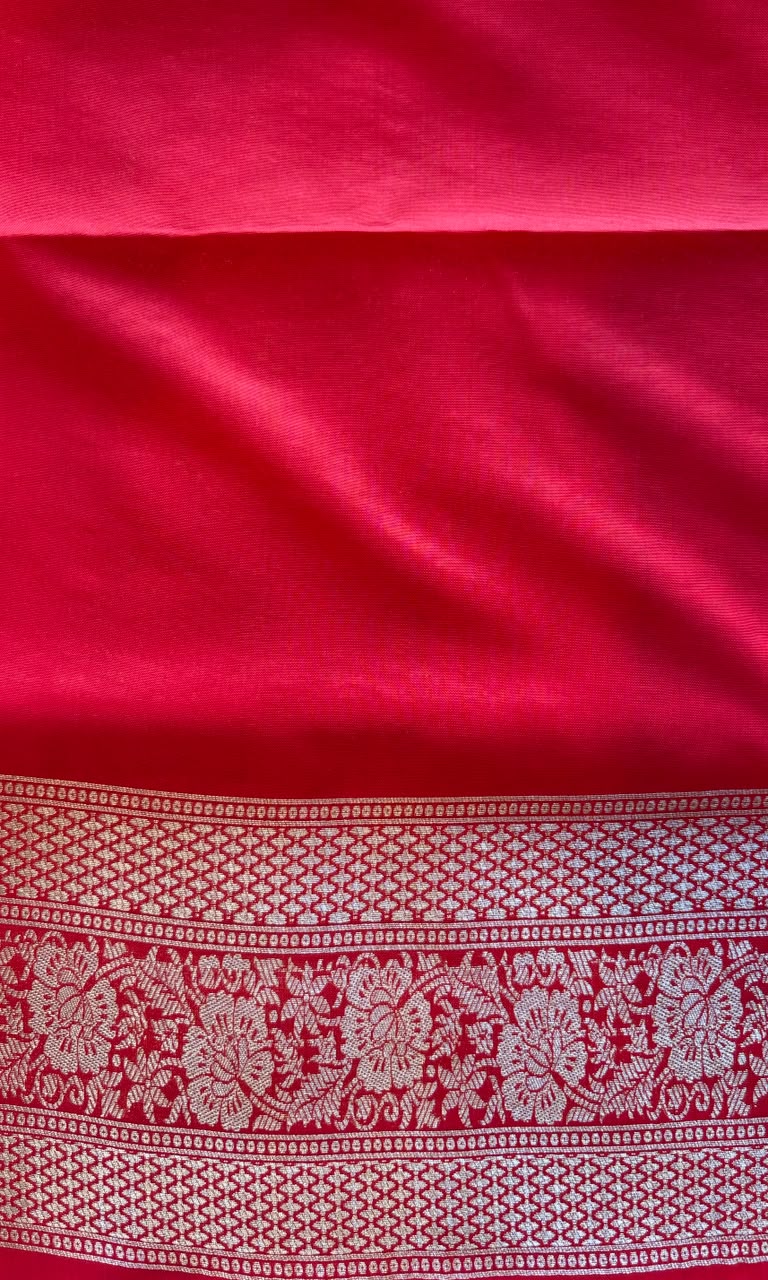 Banarasi red silk saree
