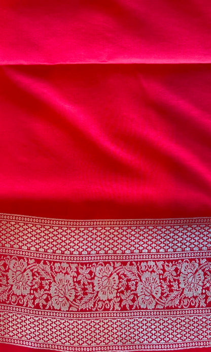 Banarasi red silk saree