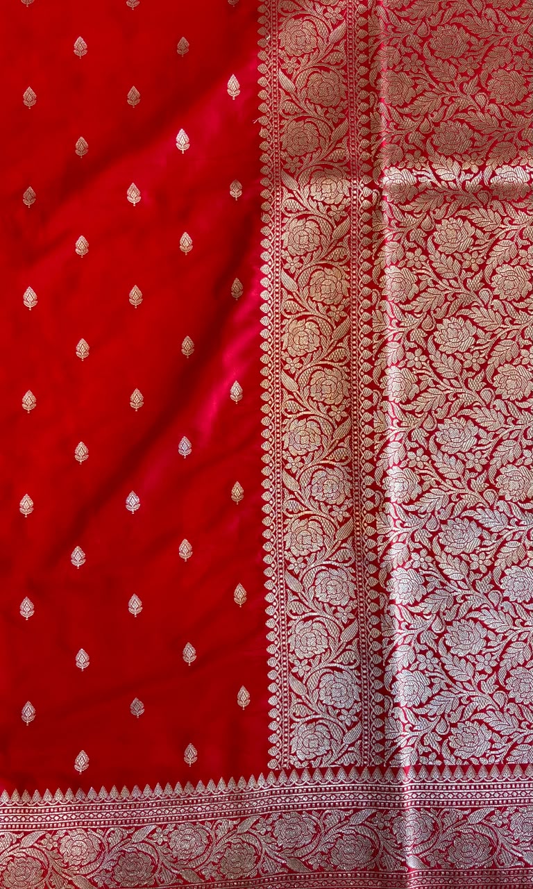 Red Mashru Silk