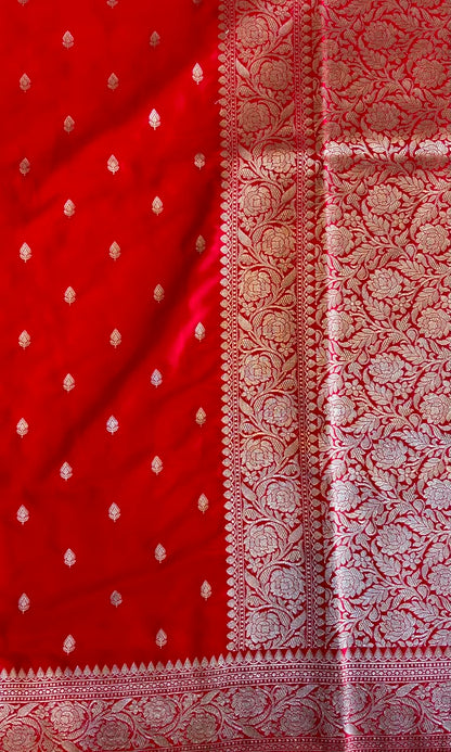 Red Mashru Silk