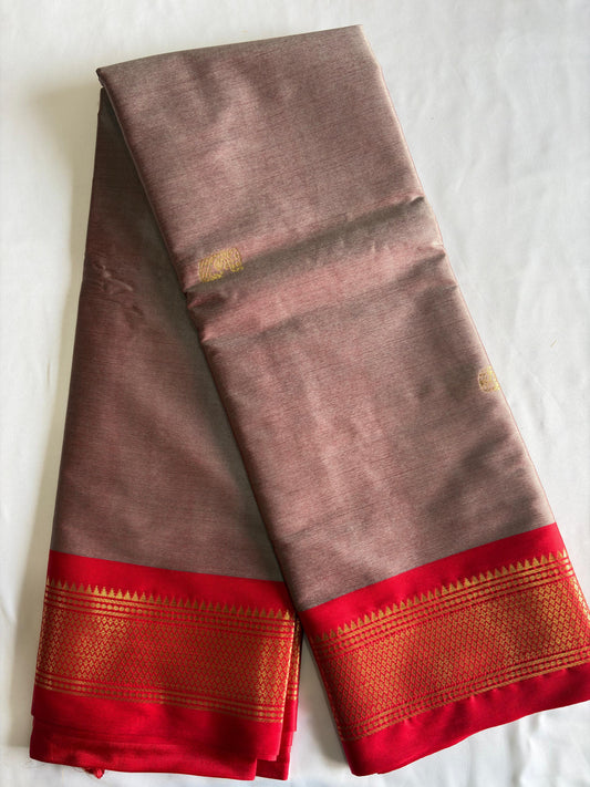 Grayish Red Paithani