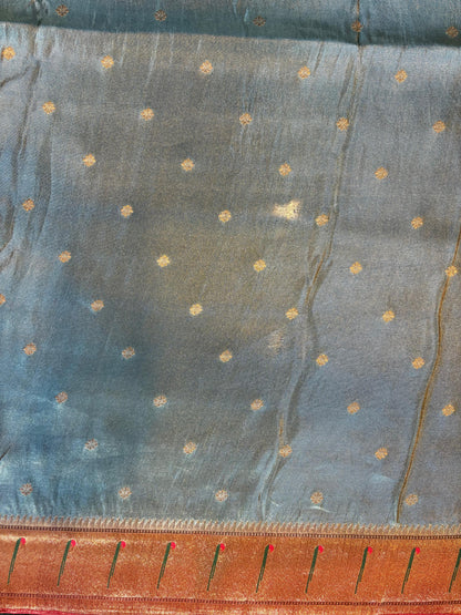 Sea Green Tissue Paithani