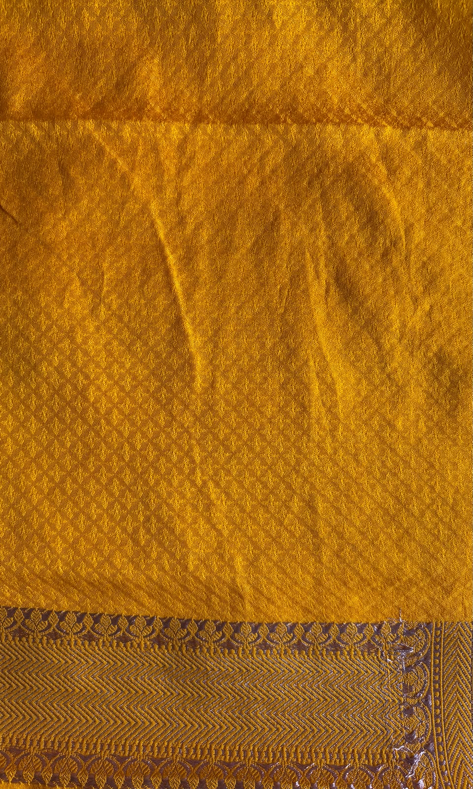 Banarasi yellow mashru silk