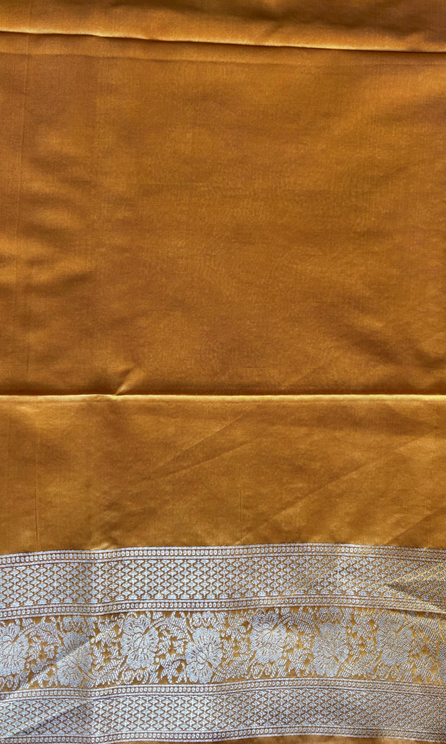 Banarsi yellow silk saree